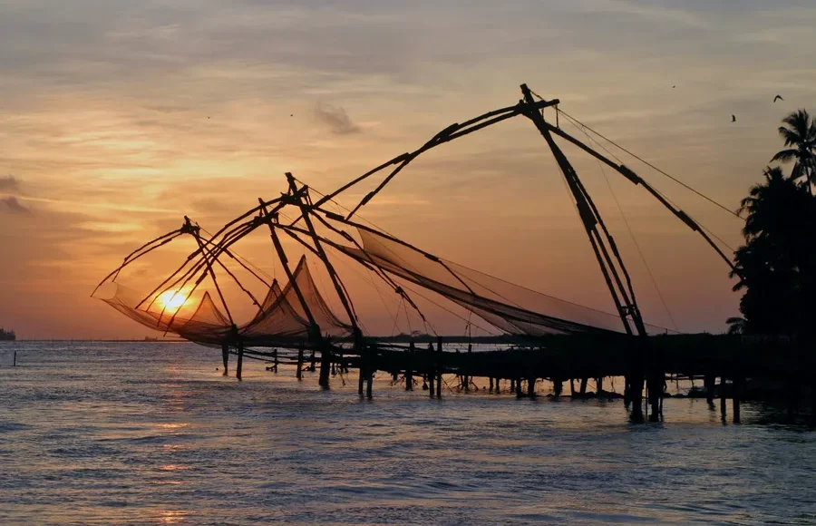 The Beautiful Fishing nets in Kerala Image from Tripatales