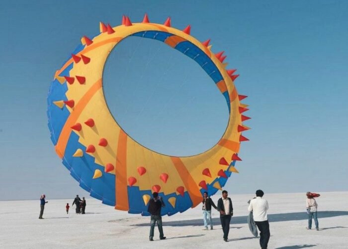 Tripatales Ariel View of Rann Utsav Kite Flying